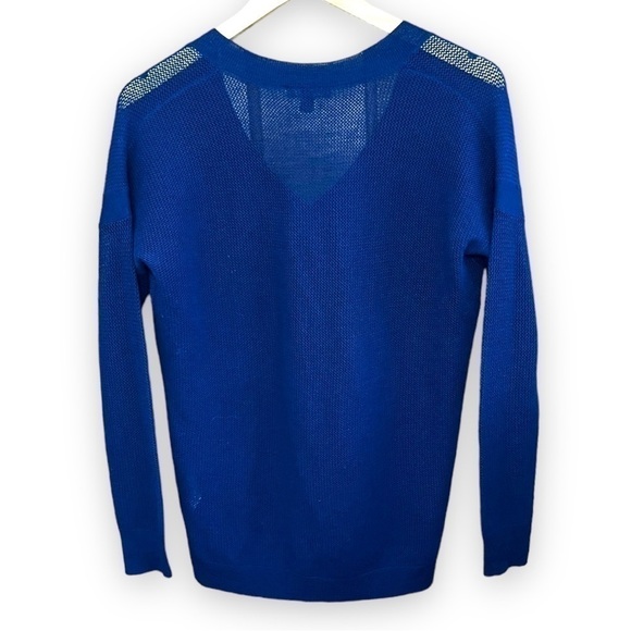 J. Crew Navy Semi-Sheer V-Neck Sweater, Size XX-Small - Picture 3 of 5